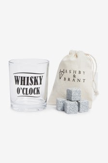 Ashby & Brant Whiskey Stones and Glass Gift Set (A20108) | $17
