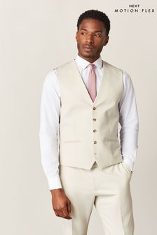 Ecru White Motion Flex Suit: Waistcoat (A20188) | kr463