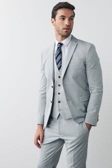 Light Grey Regular Fit Motion Flex Stretch Suit: Jacket (A20202) | 1,967 UAH
