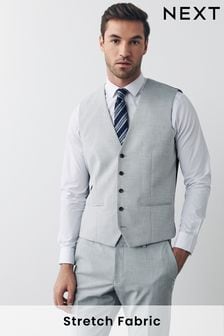 Light Grey Motion Flex Stretch Waistcoat (A20208) | $60