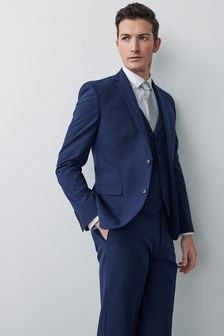 Bright Blue Regular Fit Motion Flex Suit: Jacket (A20229) | CA$155
