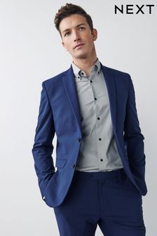 Bright Blue Slim Fit Motionflex Stretch Suit: Jacket (A20231) | NT$3,020