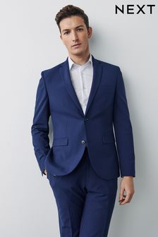 Leuchtend blau - Skinny Fit - Motion Flex Stretch-Anzug: Jacke (A20233) | 101 €