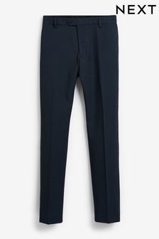 Navy Slim Textured Motion Flex Stretch Suit: Trousers (A20251) | €24