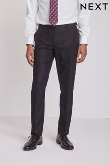 Black Slim Fit Wool Blend Donegal Suit: Trousers (A20266) | 70 €