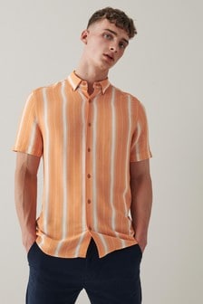 Printed Short Sleeve Shirt (A20416) | 49 zł