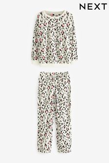 White/Pink Button Through Pyjamas 1 Pack (3-16yrs) (A20460) | €20 - €28