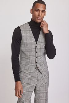 Grey Check Suit: Waistcoat (A20501) | €27