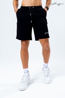 Pantalones cortos de punto en color antracita de hombre con logo garabateado de Hype. (A20519) | 25 €
