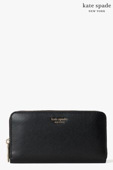 أسود - محفظة جلد مبطنة Spencer Continental من kate spade new york (A20568) | 85 ر.ع