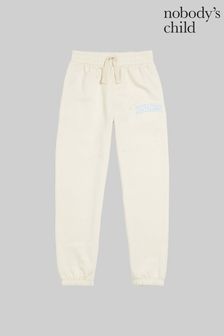 Nobody's Child Somebodys Child Cream Kindness Embroidered 90s Joggers