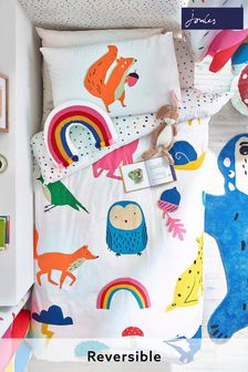 Joules at Next Multi Kids 100% Cotton Reversible Duvet Cover and Pillowcase Set (A20863) | €32 - €35