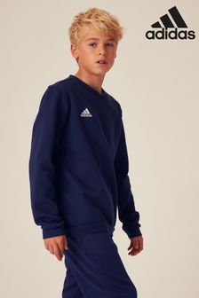 adidas Blue Entrada 22 Junior Crew Sweatshirt (A21183) | $69