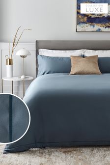 Shadow Blue 300 Thread Count 100% Cotton Sateen Collection Luxe Duvet Cover and PIllowcase Set (A21268) | $52 - $101