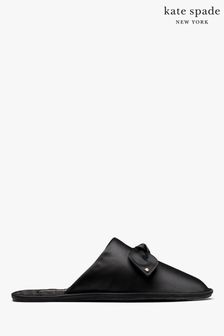 kate spade new york Black Lawson Satin Bow Slippers (A21575) | 108 €