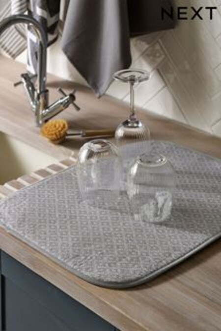 Grey Geo Microfibre Dish Drying Mat (A21583) | kr89
