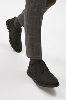 Black Leather Motion Flex Derby Shoes (A23500) | 1,649 UAH