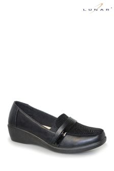 Lunar Black Esther Wedge Shoes (A23783) | kr550