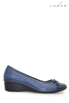 Lunar Blue Geneva Low Wedge Shoes (A23830) | ₪ 140