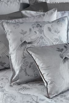 Laura Ashley Silver Tregaron Emboidered Cushion (A24281) | €73