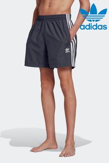 Black/White - Adidas Originals Adicolor Swim Shorts (A26658) | KRW57,500