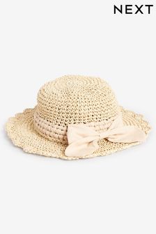 Natural Scalloped Edge Straw Hat (1-10yrs) (A26663) | 431 UAH - 510 UAH