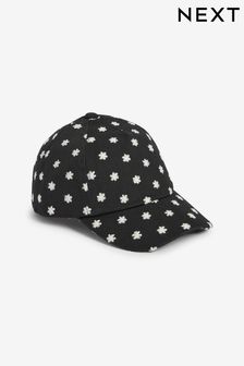 Black Daisy Embroidered Embroidered Cap (3mths-16yrs) (A26701) | €3.50 - €6.50