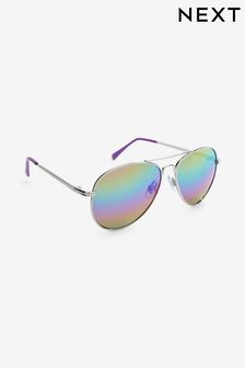 Silver Aviator Style Sunglasses (A26788) | 3,640 Ft - 4,160 Ft