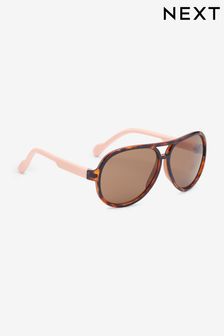 Tortoiseshell Brown Plastic Aviator Style Sunglasses (A26836) | TRY 138 - TRY 184