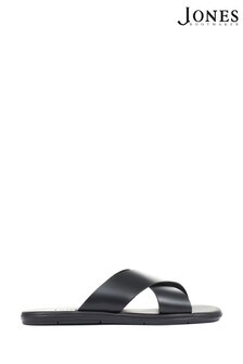 Jones Bootmaker Black Eli Men's Leather Slider Sandals (A27131) | €67
