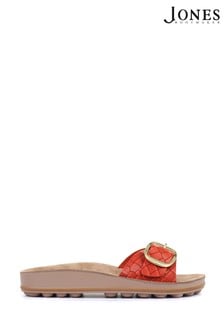 Papuci pentru femei Jones Bootmaker South Beach roșii cu cataramă (A27173) | 412 LEI