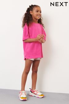 Magenta Pink Oversized T-Shirt (3-16yrs) (A27298) | €7 - €10