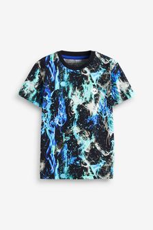 Blue Flames All Over Print T-Shirt (3-16yrs) (A27323) | €13 - €18.50
