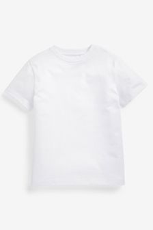 Biały - Gładka koszulka (3-16 lat) (A27344) | 16 zł - 24 zł
