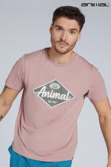 Розовый - Футболка из биохлопка с логотипом Animal Diamond (для мужчин) (A28101) | €31