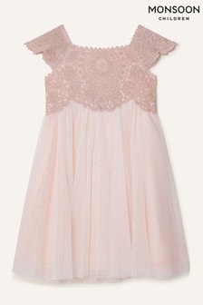 Monsoon Pink Baby Estella Dress (A28302) | kr584 - kr623