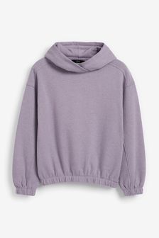 Lilac Purple Cropped Hoodie (A28330) | ₪ 73