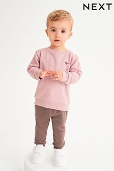 Pink Tonal Next Jersey Sweatshirt And Joggers Set (3mths-7yrs) (A28839) | ￥2,370 - ￥3,000