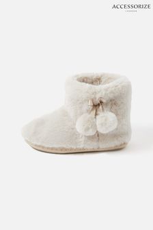 Accessorize Cream Supersoft Slipper Boots (A28859) | €14