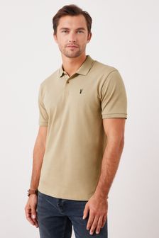 Stone Regular Fit Short Sleeve Pique Polo Shirt (A28975) | AED75