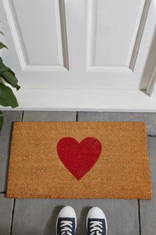 Red Glitter Heart Doormat (A29169) | €18