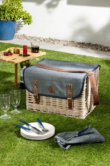 Blue Country 4 Person Filled Picnic Hamper (A29249) | $96