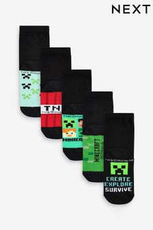 Minecraft Black 5 Pack Cotton Rich Socks (A31019) | $34 - $40