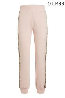 Guess Blush Pink Athleisure Britney Tape Logo Joggers (A31164) | €102