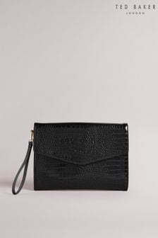 أسود - حقيبة تفصيل جلد التمساح بشكل ظرف منقوش من Ted Baker (A31190) | 21 ر.ع