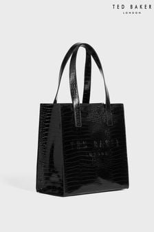 Czarna torba Ted Baker Reptcon ze wzorem skóry krokodyla i małym logo (A31238) | 202 zł