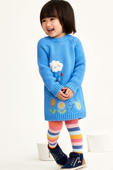 Blue Rainbow Character Jumper Dress & Tights Set (3mths-7yrs) (A31508) | R384 - R457