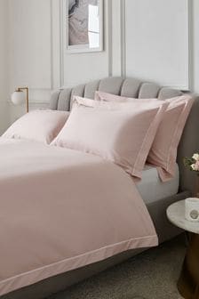 Set of 2 Pink Collection Luxe 600 Thread Count Embroidered Border 100% Cotton Pillowcases (A31651) | €25 - €28