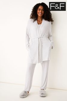 Buy Women'secret Natural Long Faux Shearling Fleece Tasselled Pyjama Set  from Next Ireland