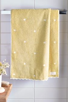 Ochre Yellow Polka Dot Towel (A32212) | $15 - $30